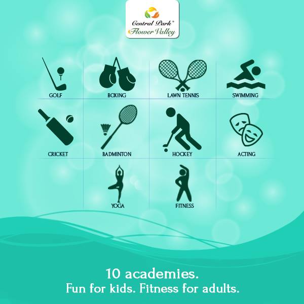 Sports Academies where you can join to get fit and healthy at Central Park Flower Valley Update